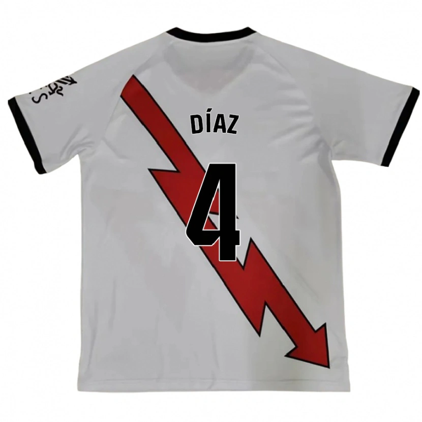 Danxen Enfant Maillot Pedro Díaz #4 Rouge Tenues Extérieur 2024/25 T-Shirt