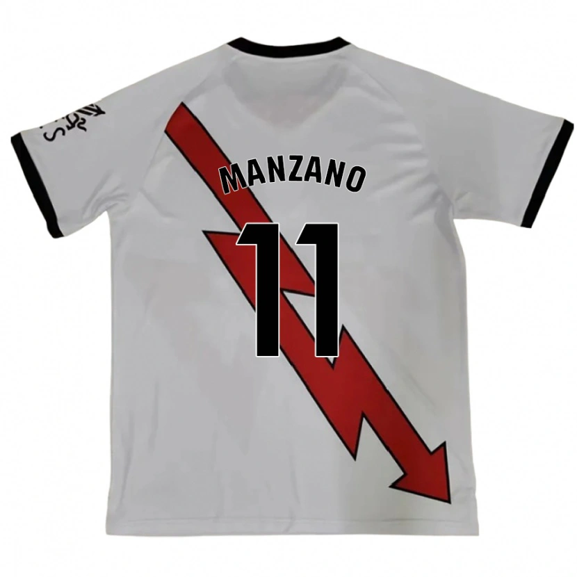 Danxen Enfant Maillot Sergio Manzano #11 Rouge Tenues Extérieur 2024/25 T-Shirt