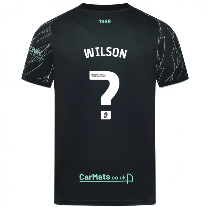 Danxen Enfant Maillot Kemall Wilson #0 Noir Vert Tenues Extérieur 2024/25 T-Shirt