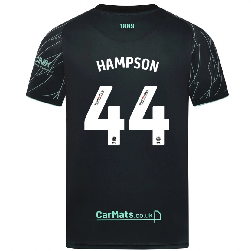 Danxen Enfant Maillot Owen Hampson #44 Noir Vert Tenues Extérieur 2024/25 T-Shirt