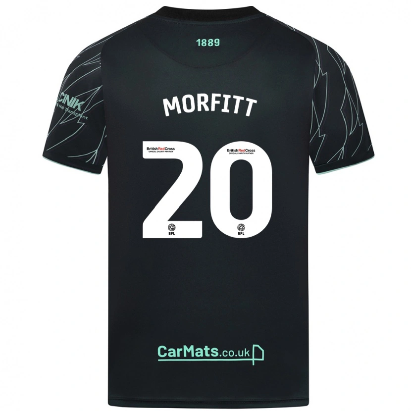 Danxen Enfant Maillot Izzy Morfitt #20 Noir Vert Tenues Extérieur 2024/25 T-Shirt