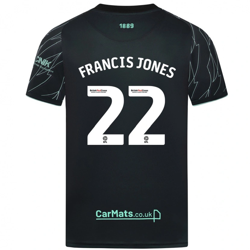 Danxen Enfant Maillot Maria Francis-Jones #22 Noir Vert Tenues Extérieur 2024/25 T-Shirt