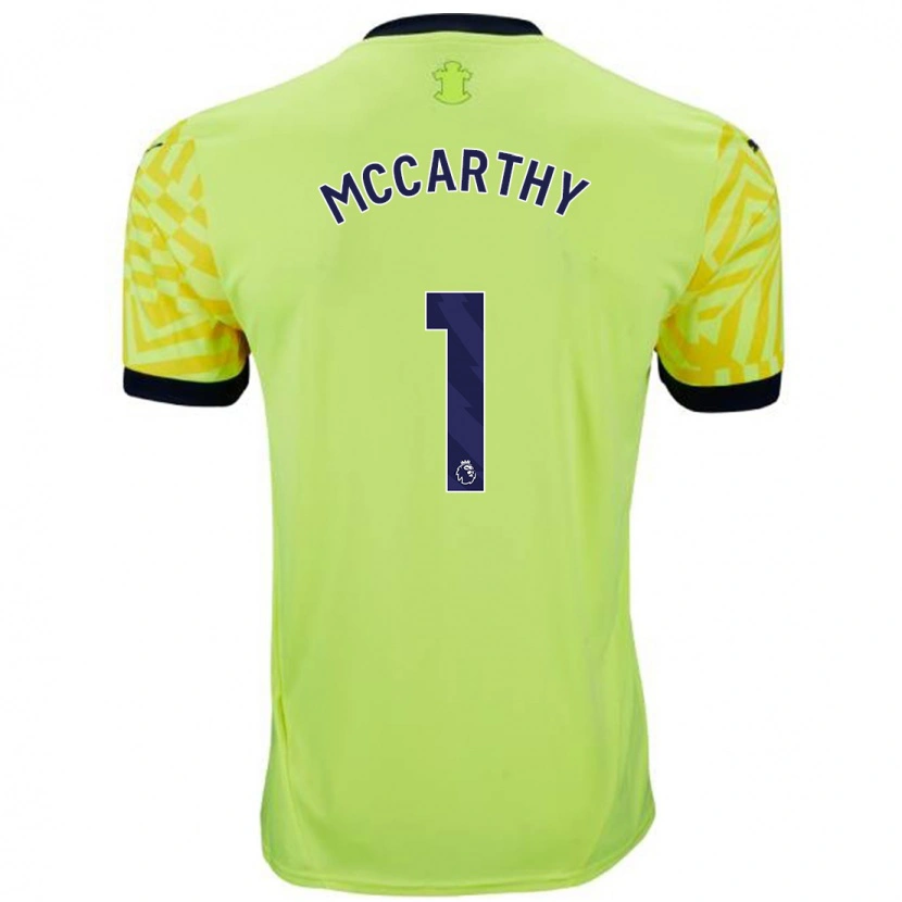 Danxen Enfant Maillot Alex Mccarthy #1 Jaune Tenues Extérieur 2024/25 T-Shirt