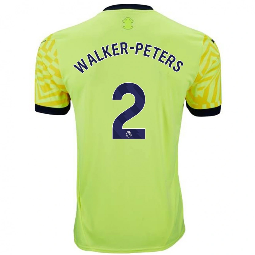 Danxen Enfant Maillot Kyle Walker-Peters #2 Jaune Tenues Extérieur 2024/25 T-Shirt