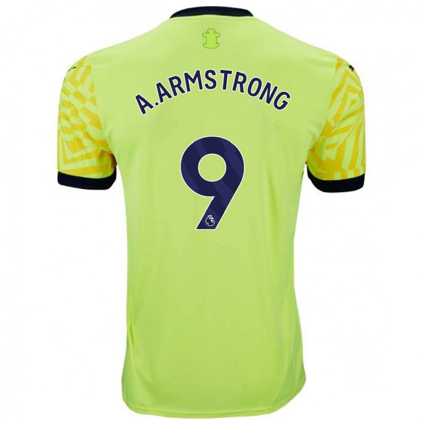 Danxen Enfant Maillot Adam Armstrong #9 Jaune Tenues Extérieur 2024/25 T-Shirt