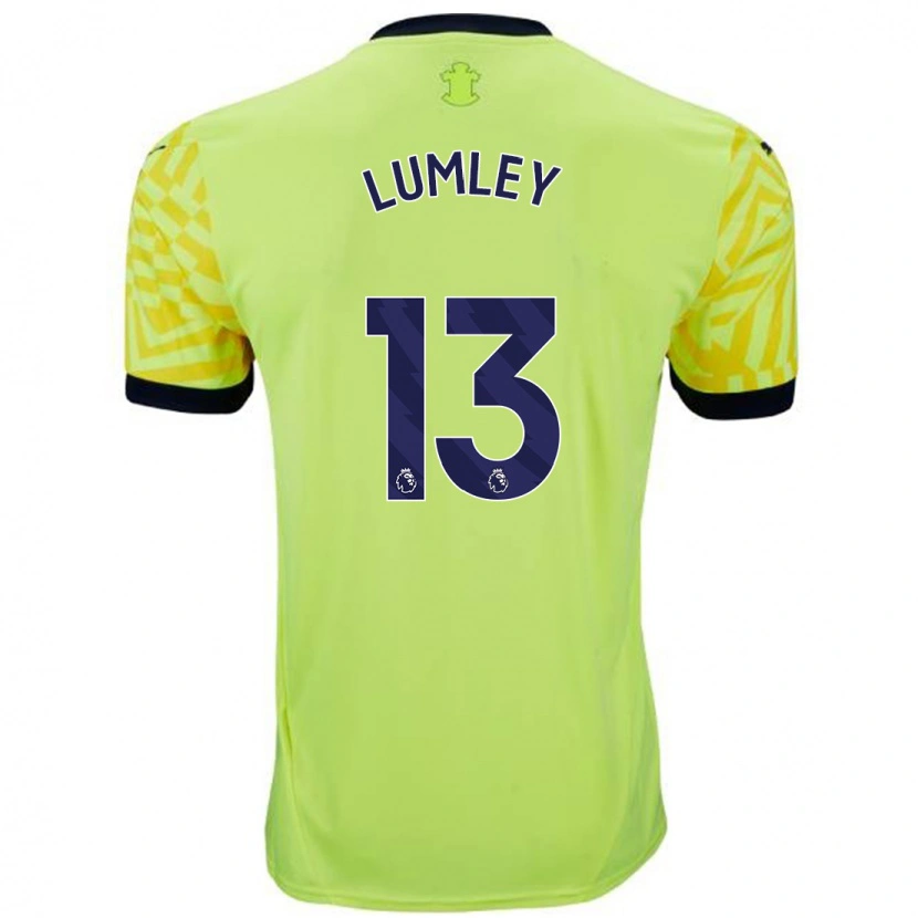 Danxen Enfant Maillot Joe Lumley #13 Jaune Tenues Extérieur 2024/25 T-Shirt