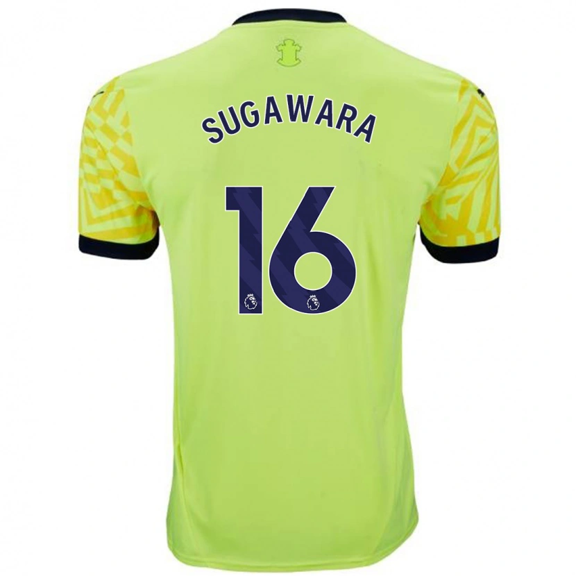 Danxen Enfant Maillot Yukinari Sugawara #16 Jaune Tenues Extérieur 2024/25 T-Shirt