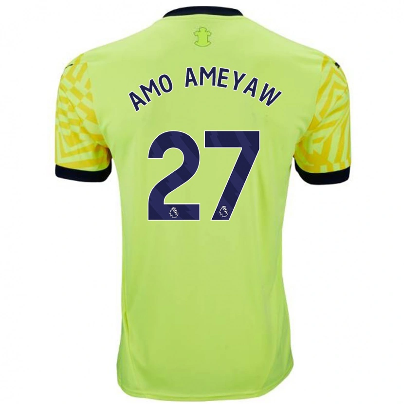 Danxen Enfant Maillot Samuel Amo-Ameyaw #27 Jaune Tenues Extérieur 2024/25 T-Shirt