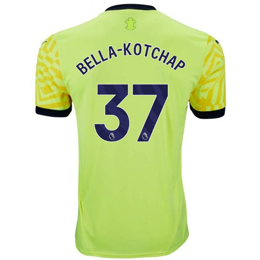 Danxen Enfant Maillot Armel Bella-Kotchap #37 Jaune Tenues Extérieur 2024/25 T-Shirt