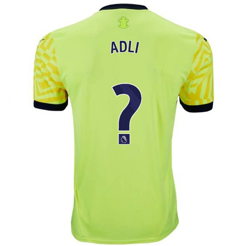 Danxen Enfant Maillot Mohamed Adli #0 Jaune Tenues Extérieur 2024/25 T-Shirt