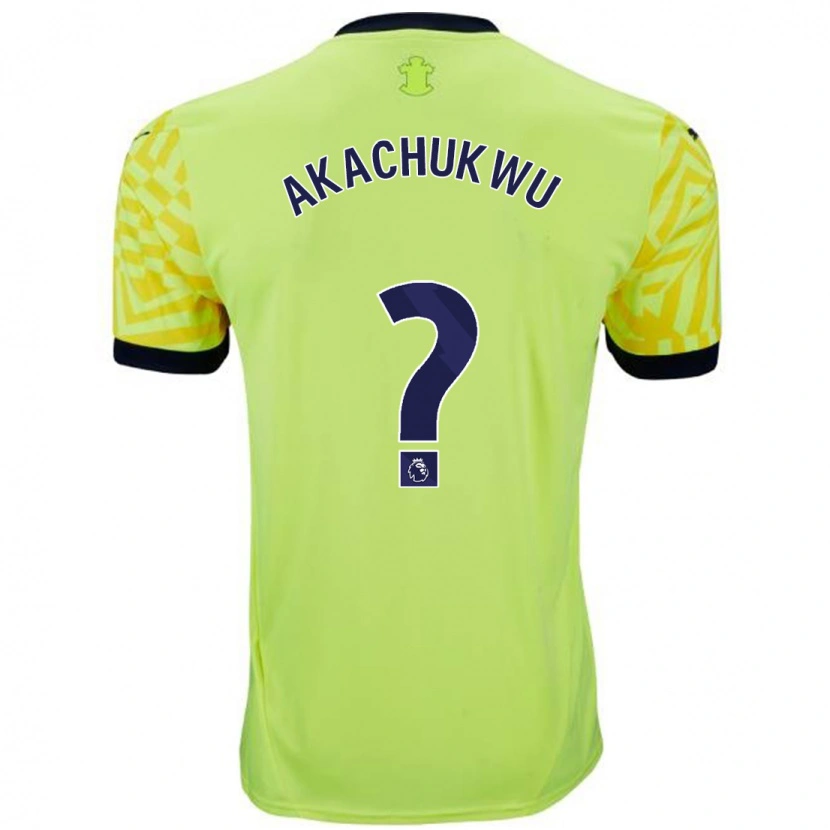 Danxen Enfant Maillot Romeo Akachukwu #0 Jaune Tenues Extérieur 2024/25 T-Shirt