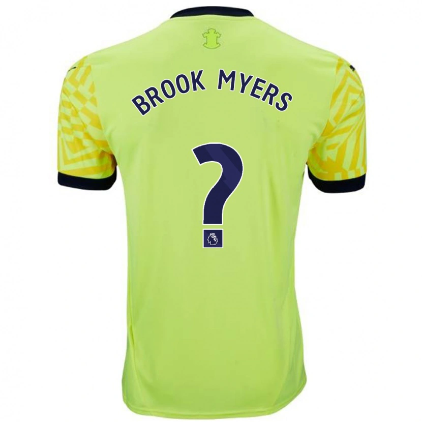 Danxen Enfant Maillot Brook Myers #0 Jaune Tenues Extérieur 2024/25 T-Shirt