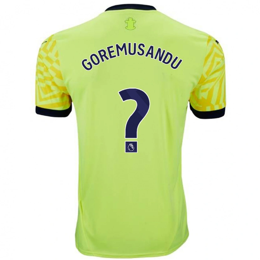 Danxen Enfant Maillot Tino Goremusandu #0 Jaune Tenues Extérieur 2024/25 T-Shirt