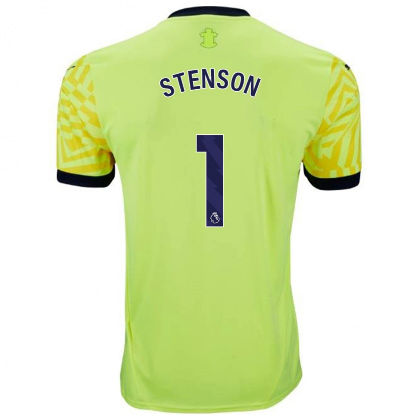 Danxen Enfant Maillot Fran Stenson #1 Jaune Tenues Extérieur 2024/25 T-Shirt