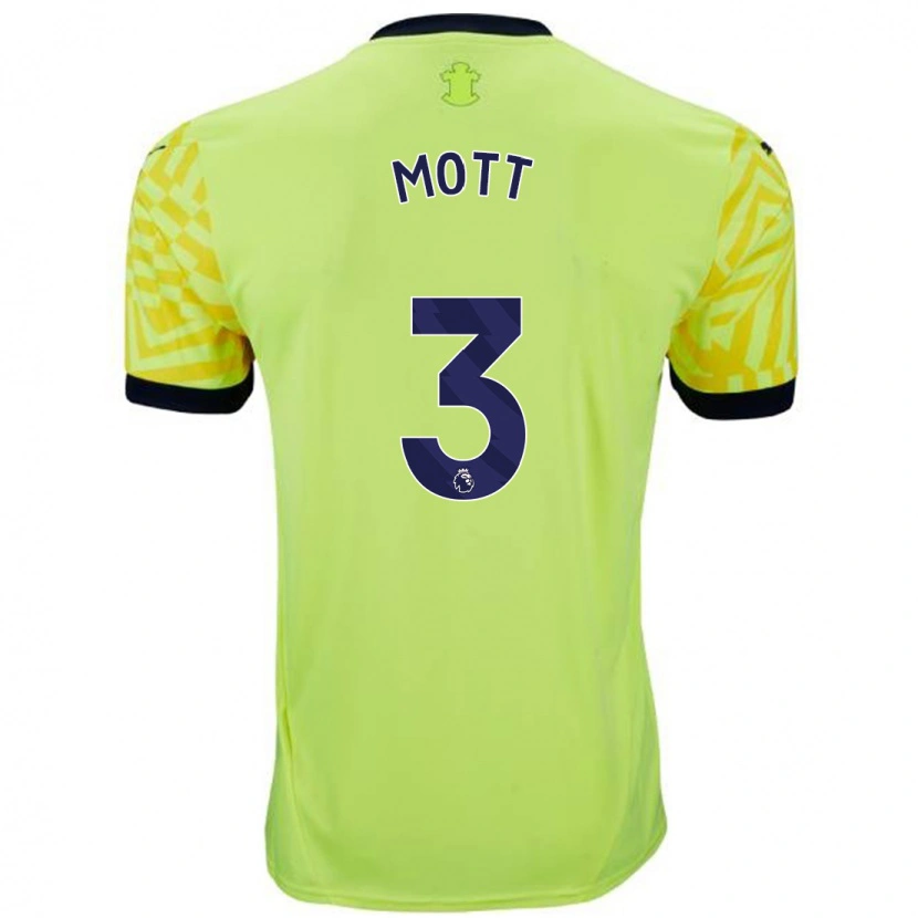 Danxen Enfant Maillot Milly Mott #3 Jaune Tenues Extérieur 2024/25 T-Shirt