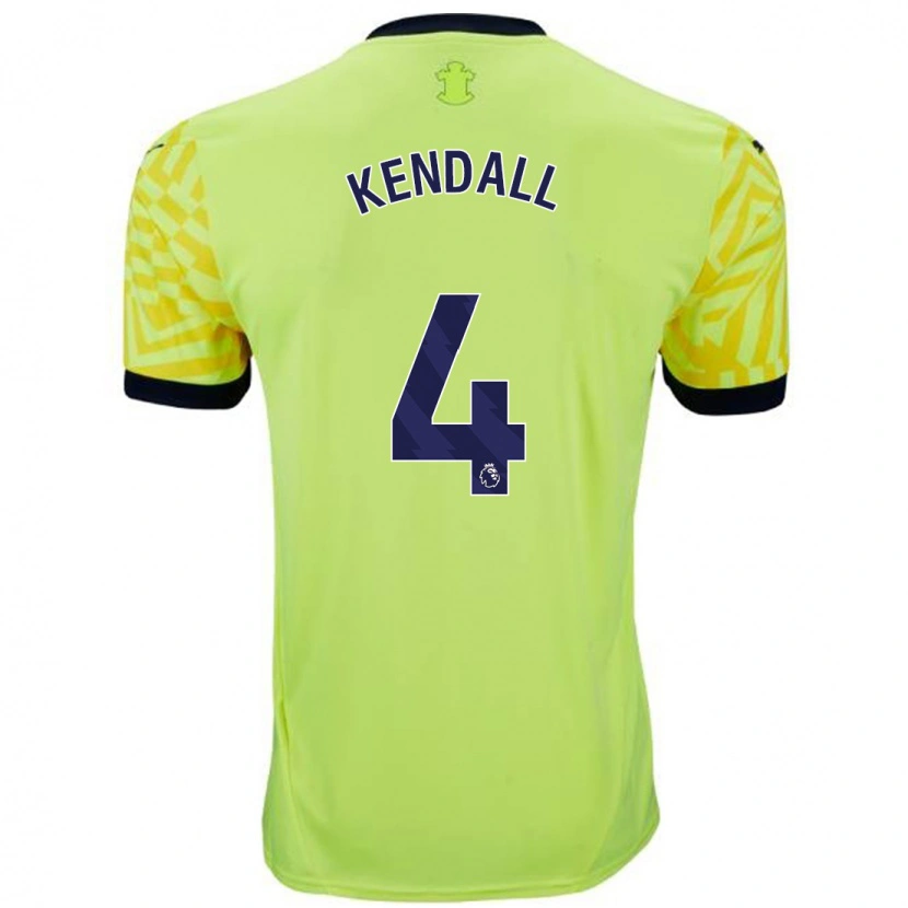 Danxen Enfant Maillot Lucia Kendall #4 Jaune Tenues Extérieur 2024/25 T-Shirt