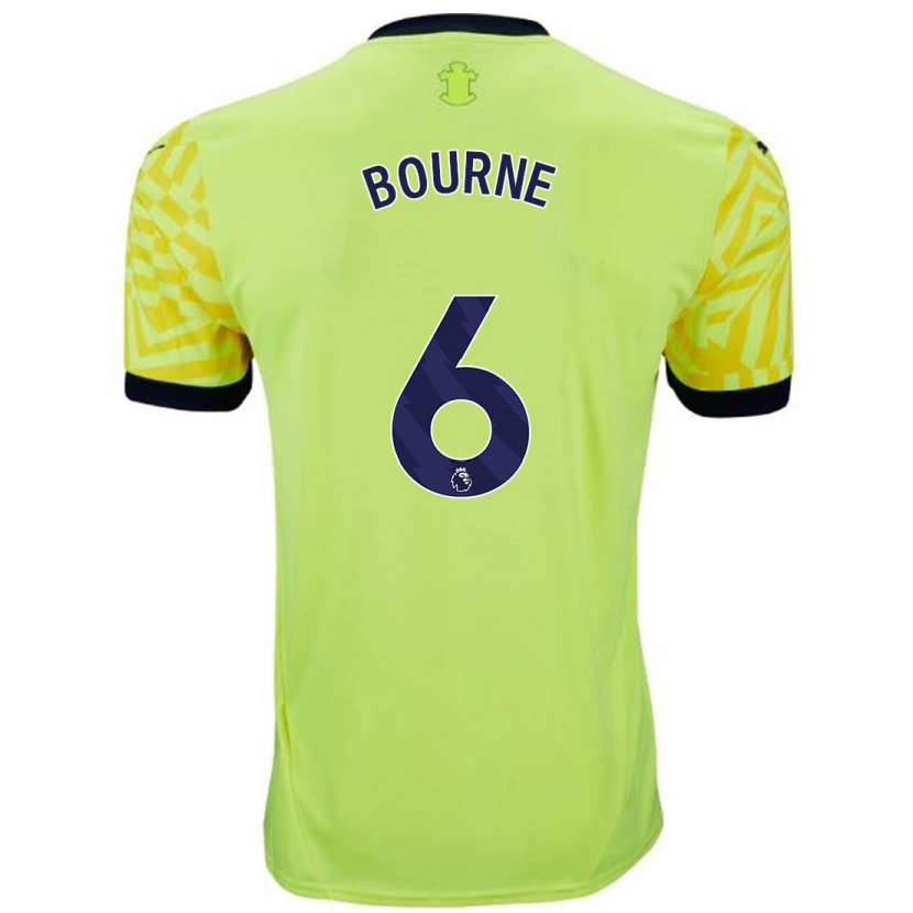 Danxen Enfant Maillot Tara Bourne #6 Jaune Tenues Extérieur 2024/25 T-Shirt