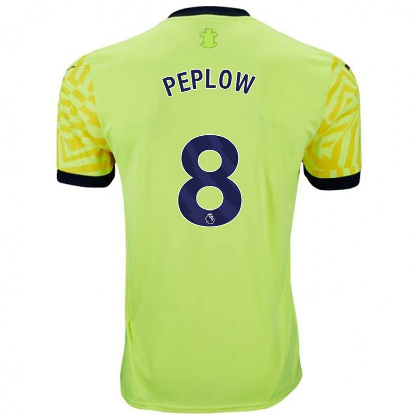 Danxen Enfant Maillot Chloe Peplow #8 Jaune Tenues Extérieur 2024/25 T-Shirt