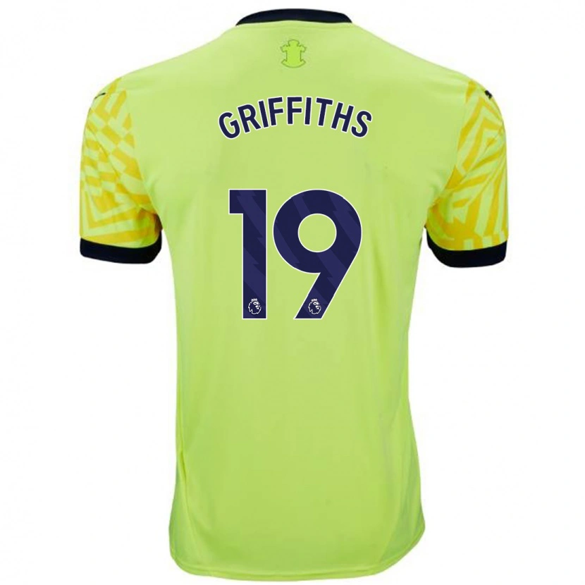 Danxen Enfant Maillot Alice Griffiths #19 Jaune Tenues Extérieur 2024/25 T-Shirt