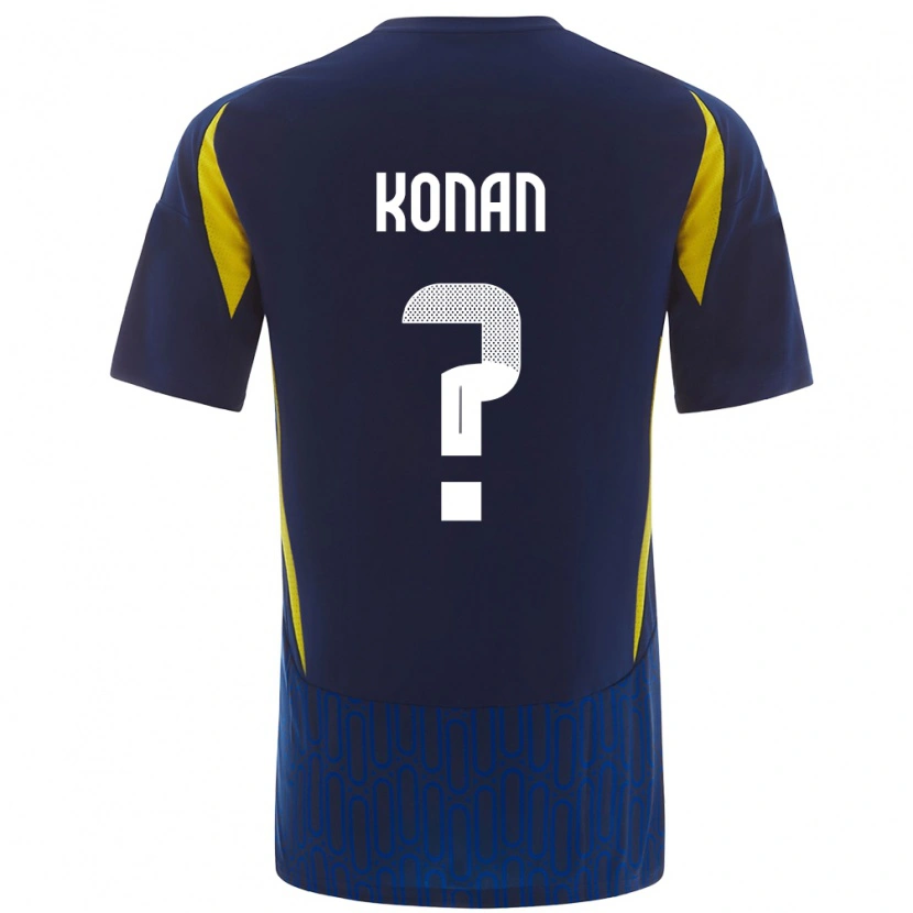 Danxen Enfant Maillot Ghislain Konan #0 Bleu Jaune Tenues Extérieur 2024/25 T-Shirt