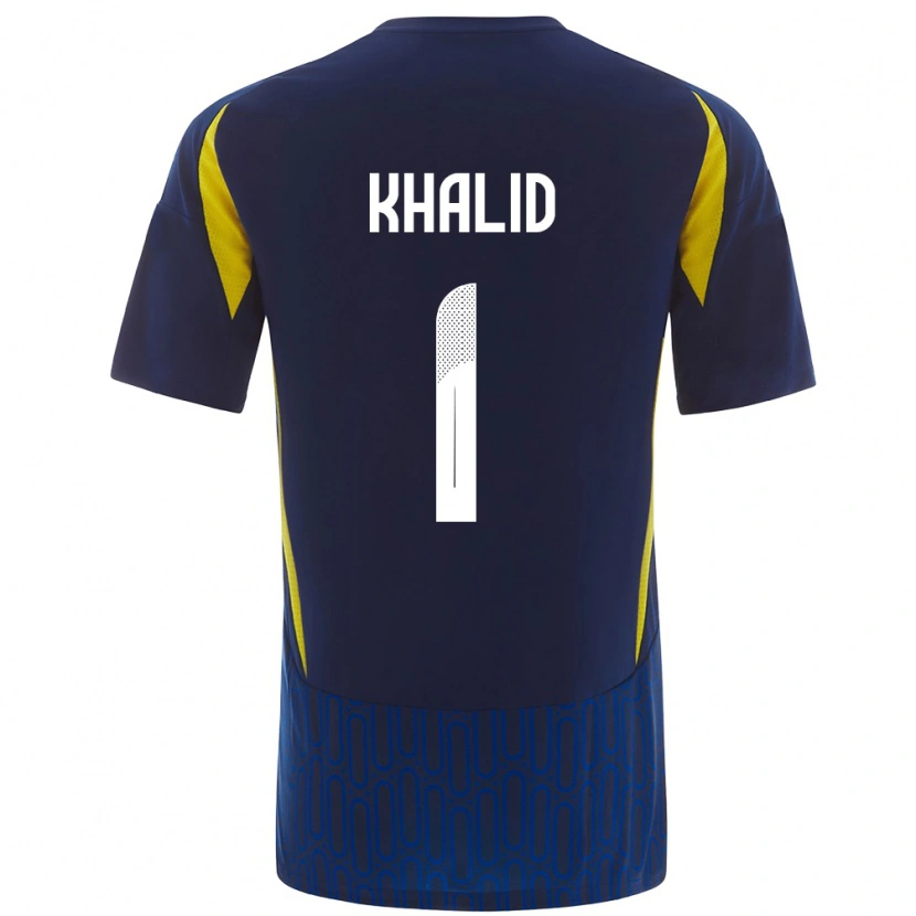 Danxen Enfant Maillot Sara Khalid #1 Bleu Jaune Tenues Extérieur 2024/25 T-Shirt