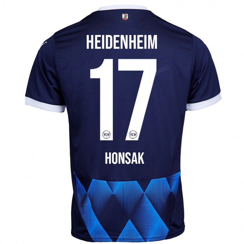 Danxen Enfant Maillot Mathias Honsak #17 Bleu Marine Foncé Tenues Extérieur 2024/25 T-Shirt