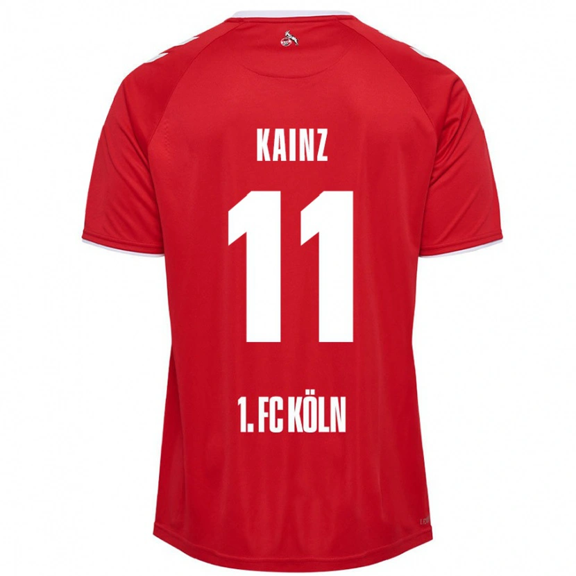 Danxen Enfant Maillot Florian Kainz #11 Rouge Blanc Tenues Extérieur 2024/25 T-Shirt