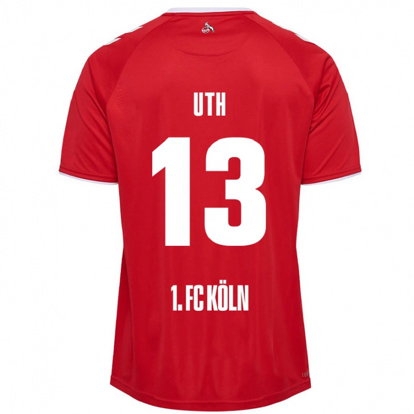 Danxen Enfant Maillot Mark Uth #13 Rouge Blanc Tenues Extérieur 2024/25 T-Shirt