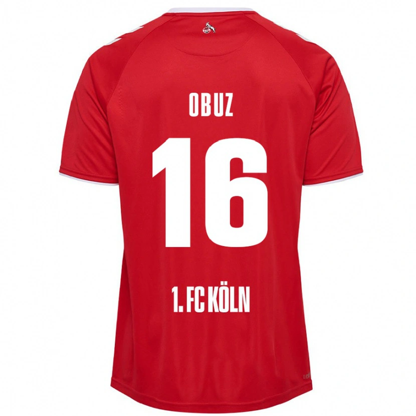 Danxen Enfant Maillot Marvin Obuz #16 Rouge Blanc Tenues Extérieur 2024/25 T-Shirt