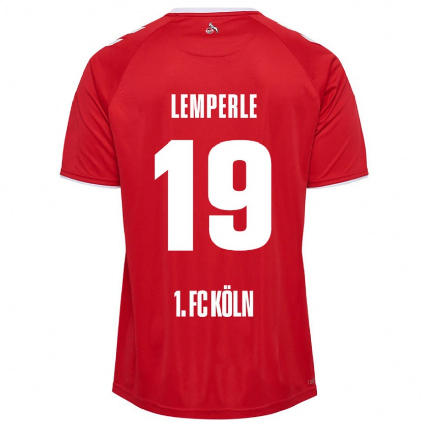 Danxen Enfant Maillot Tim Lemperle #19 Rouge Blanc Tenues Extérieur 2024/25 T-Shirt