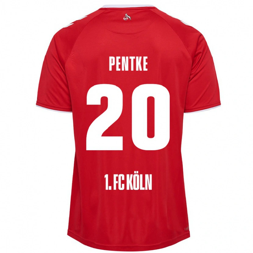 Danxen Enfant Maillot Philipp Pentke #20 Rouge Blanc Tenues Extérieur 2024/25 T-Shirt