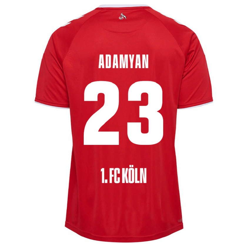 Danxen Enfant Maillot Sargis Adamyan #23 Rouge Blanc Tenues Extérieur 2024/25 T-Shirt