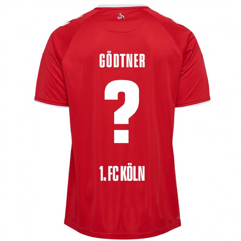 Danxen Enfant Maillot Matteo Gödtner #0 Rouge Blanc Tenues Extérieur 2024/25 T-Shirt