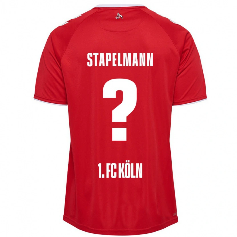 Danxen Enfant Maillot Luis Stapelmann #0 Rouge Blanc Tenues Extérieur 2024/25 T-Shirt