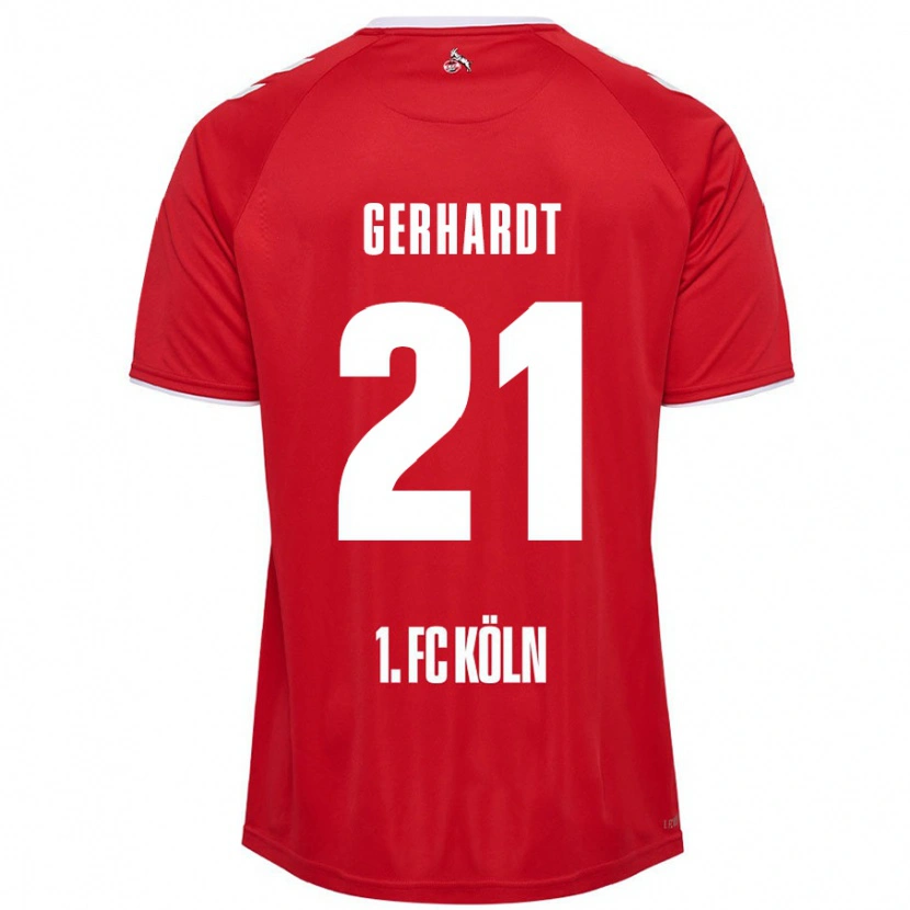 Danxen Enfant Maillot Anna Gerhardt #21 Rouge Blanc Tenues Extérieur 2024/25 T-Shirt