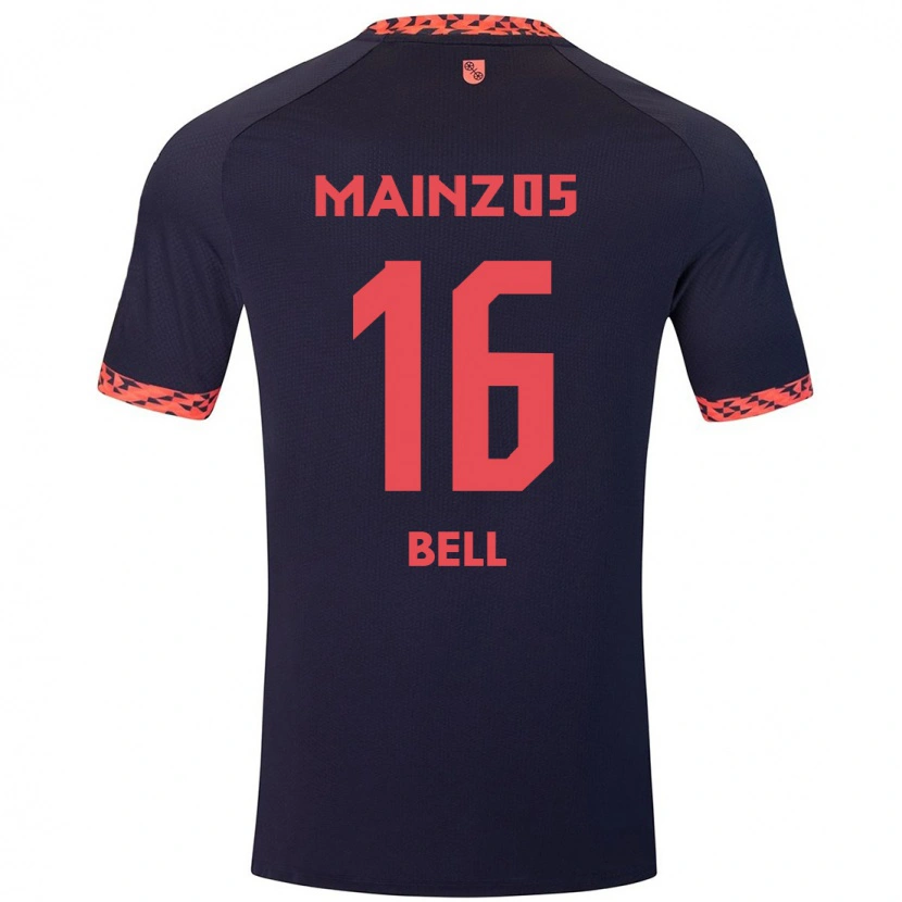 Danxen Enfant Maillot Stefan Bell #16 Bleu Corail Rouge Tenues Extérieur 2024/25 T-Shirt