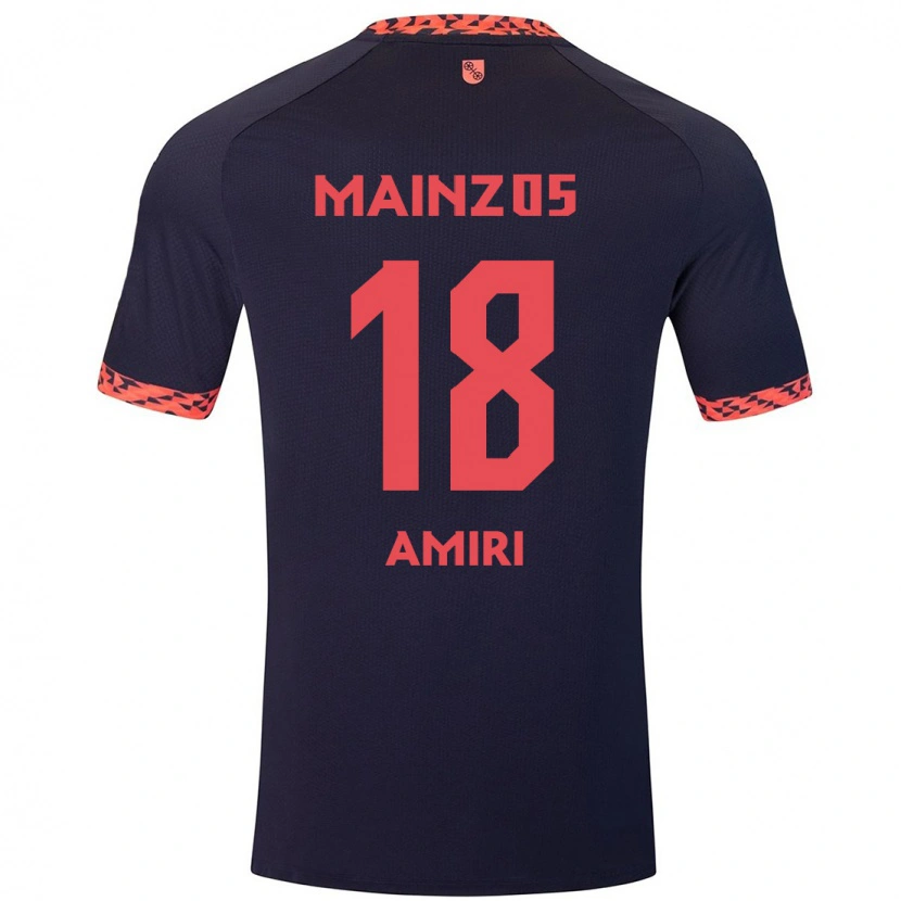 Danxen Enfant Maillot Nadiem Amiri #18 Bleu Corail Rouge Tenues Extérieur 2024/25 T-Shirt