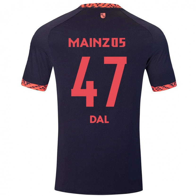 Danxen Enfant Maillot Maxim Dal #47 Bleu Corail Rouge Tenues Extérieur 2024/25 T-Shirt