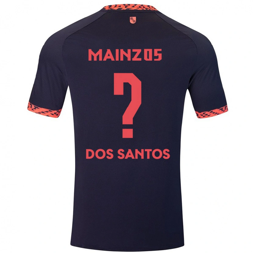 Danxen Enfant Maillot Alexandre Tavares Dos Santos #0 Bleu Corail Rouge Tenues Extérieur 2024/25 T-Shirt