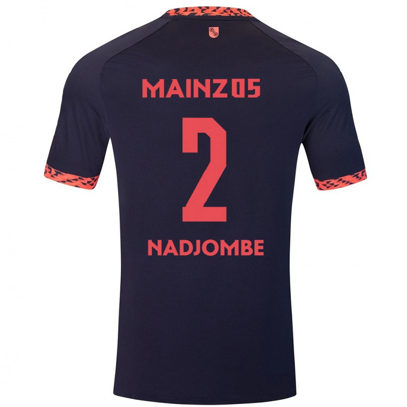 Danxen Enfant Maillot Jean-Marie Nadjombe #2 Bleu Corail Rouge Tenues Extérieur 2024/25 T-Shirt