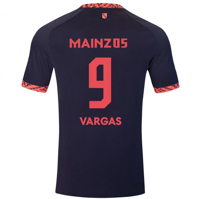 Danxen Enfant Maillot Nayrobi Vargas #9 Bleu Corail Rouge Tenues Extérieur 2024/25 T-Shirt