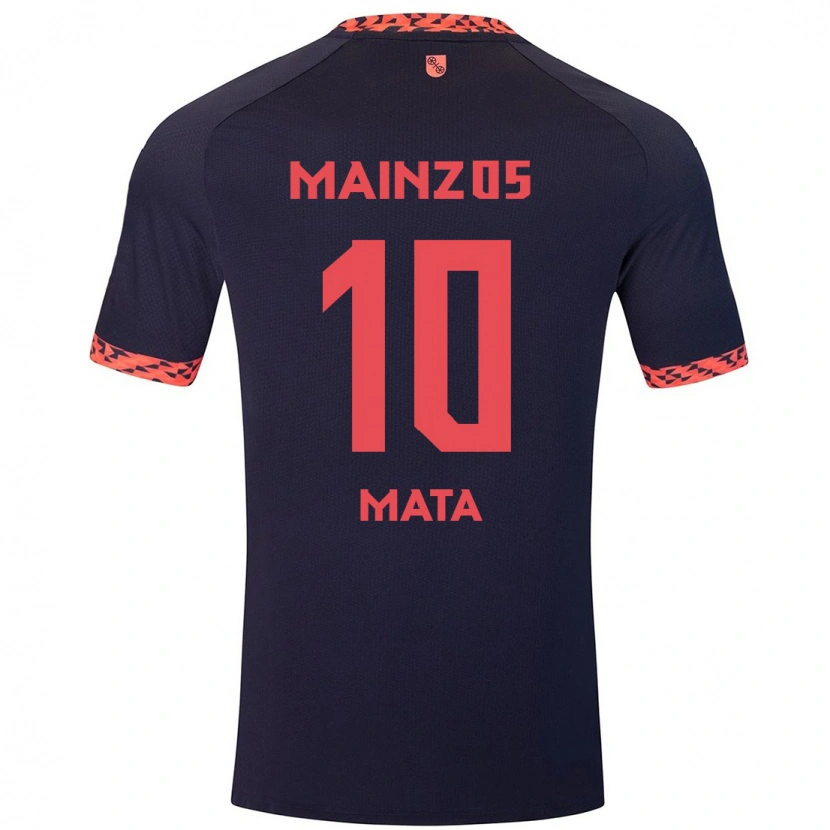 Danxen Enfant Maillot Ken Mata #10 Bleu Corail Rouge Tenues Extérieur 2024/25 T-Shirt