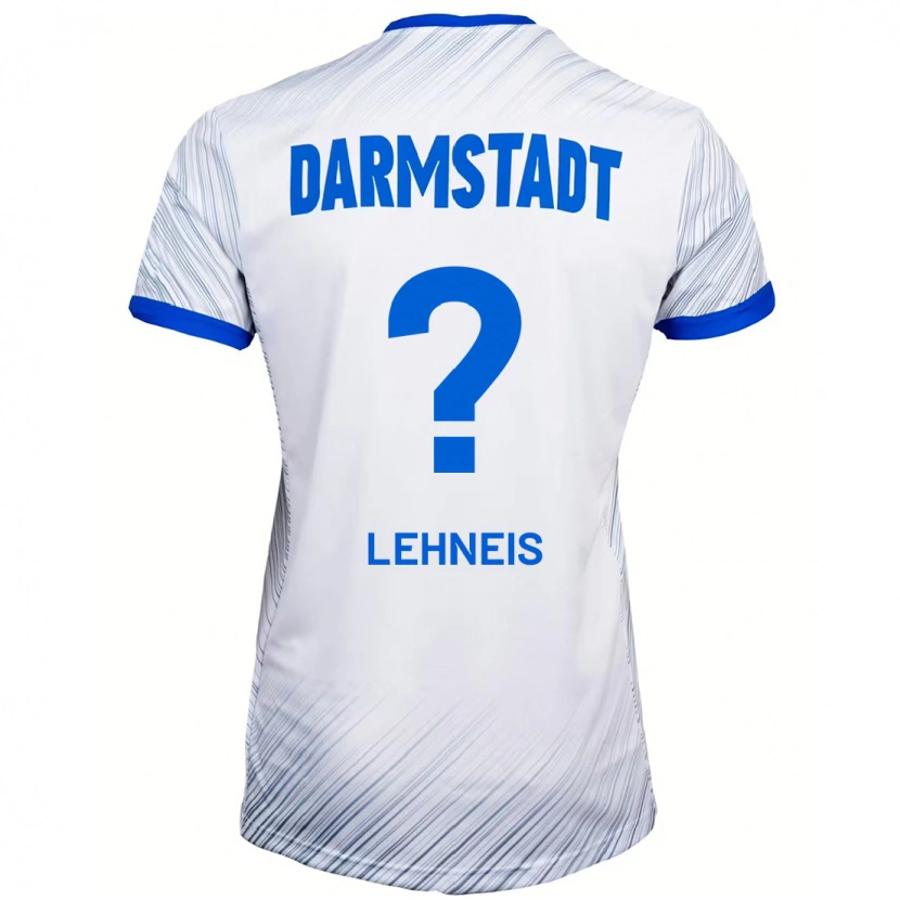 Danxen Enfant Maillot Daniel Lehneis #0 Blanc Bleu Tenues Extérieur 2024/25 T-Shirt