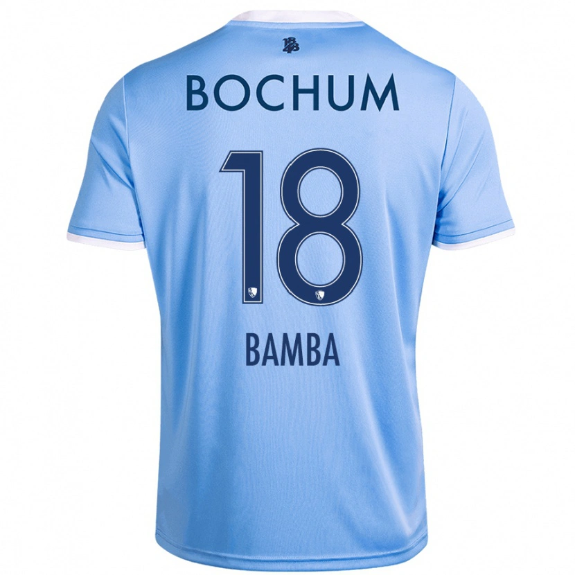 Danxen Enfant Maillot Samuel Bamba #18 Bleu Ciel Tenues Extérieur 2024/25 T-Shirt