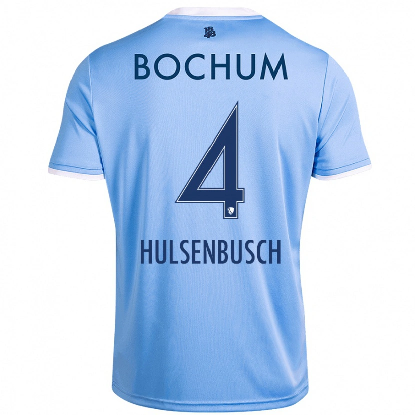 Danxen Enfant Maillot Daniel Hülsenbusch #4 Bleu Ciel Tenues Extérieur 2024/25 T-Shirt