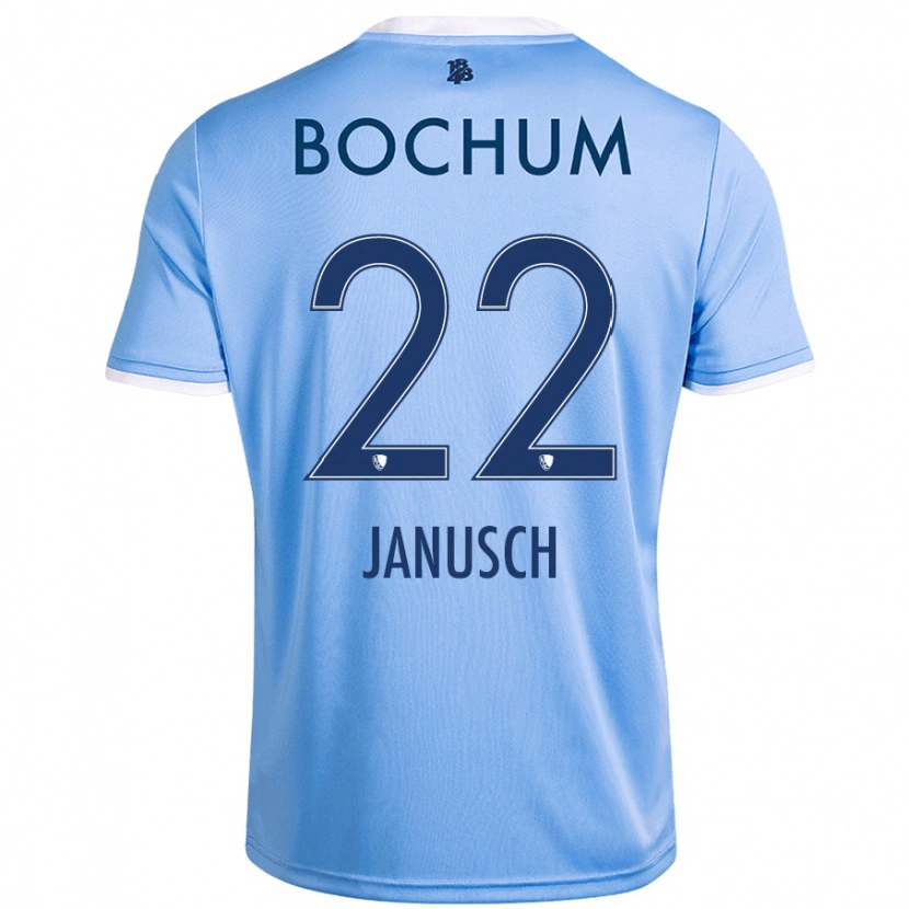 Danxen Enfant Maillot Thees Janusch #22 Bleu Ciel Tenues Extérieur 2024/25 T-Shirt