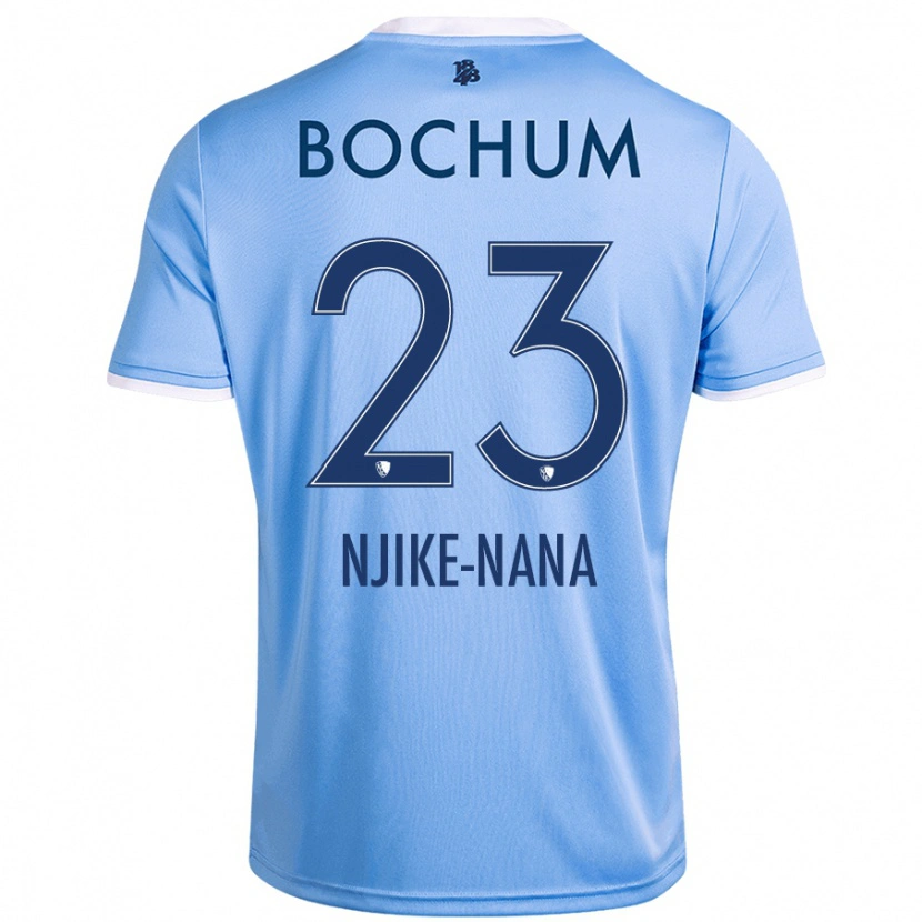 Danxen Enfant Maillot Jean-Philippe Njike-Nana #23 Bleu Ciel Tenues Extérieur 2024/25 T-Shirt