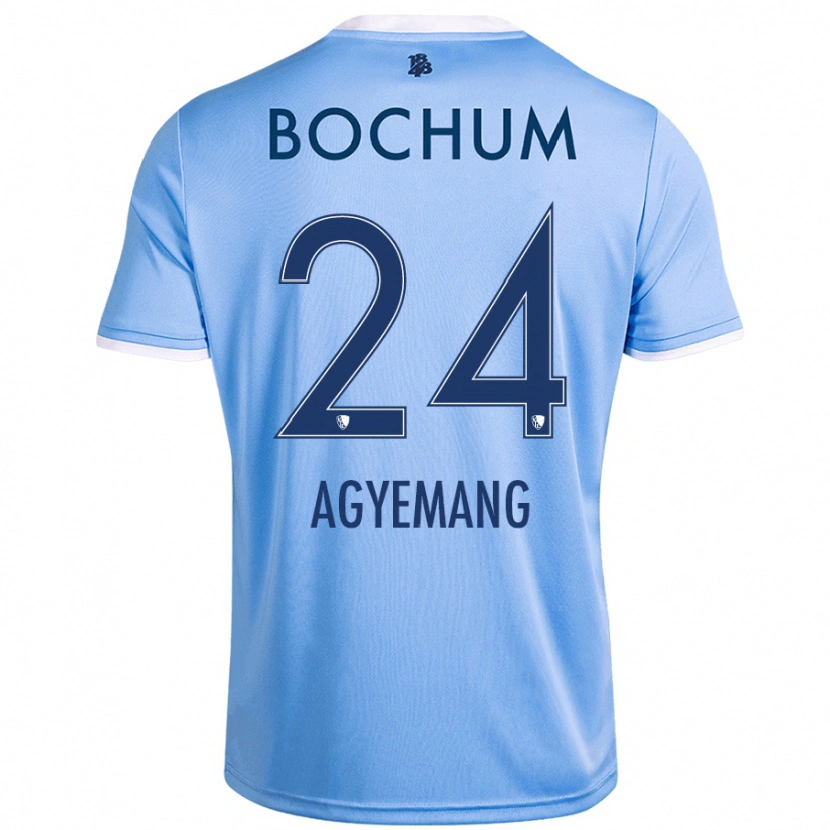 Danxen Enfant Maillot Donovan Agyemang #24 Bleu Ciel Tenues Extérieur 2024/25 T-Shirt