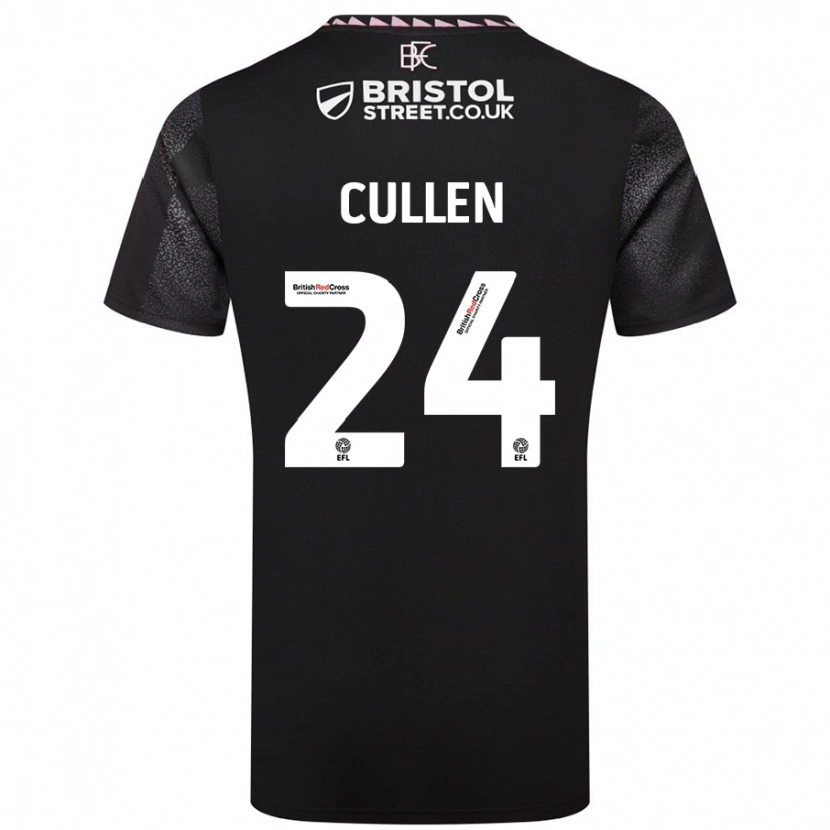 Danxen Enfant Maillot Josh Cullen #24 Noir Tenues Extérieur 2024/25 T-Shirt