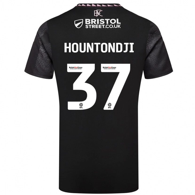 Danxen Enfant Maillot Andreas Hountondji #37 Noir Tenues Extérieur 2024/25 T-Shirt